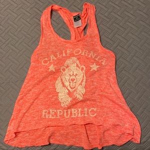 Stranded Coral Tank Top with California Republic Print
